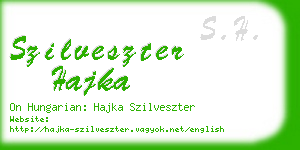 szilveszter hajka business card